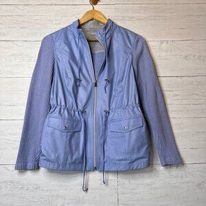 Chicos Zenergy Jacket Womens Size 0/Small Light Periwinkle Knit Mix Long Sleeve